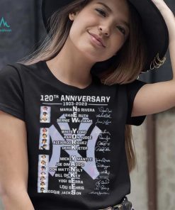 120th Anniversary New York Yankees Memebers signature 2023 shirt