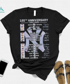 120th Anniversary New York Yankees Memebers signature 2023 shirt