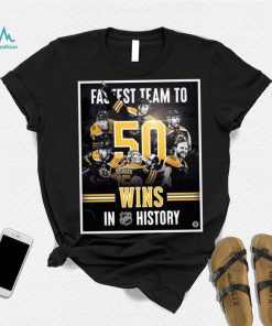 2023 Boston Bruins Fastest Team To 50 Wins In NHL History Shirt