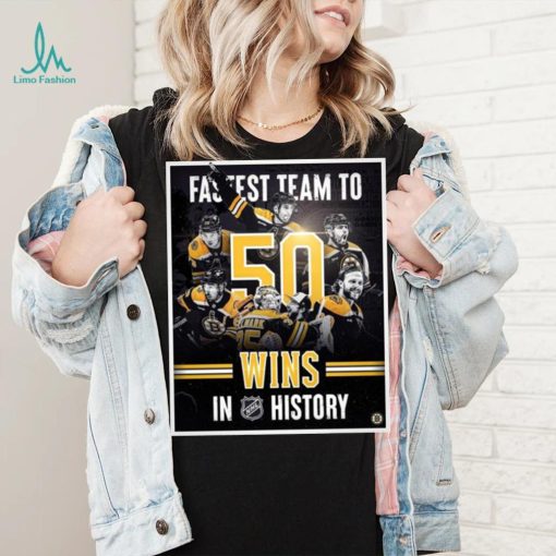 2023 Boston Bruins Fastest Team To 50 Wins In NHL History Shirt