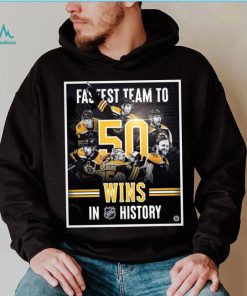 2023 Boston Bruins Fastest Team To 50 Wins In NHL History Shirt