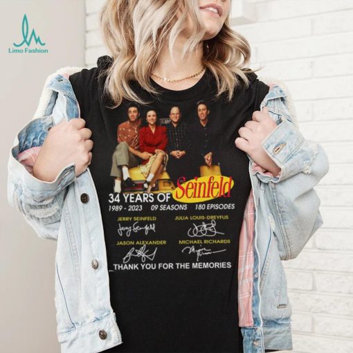 34 Years Of Seinfeld Thank You For The Memories Signatures Shirt