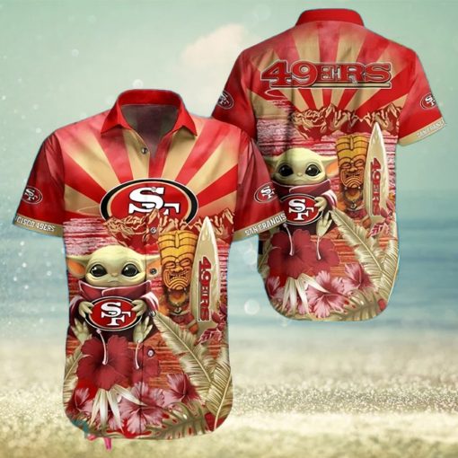 49Ers Baby Yoda Star Wars Beach Summer Hawaiian Shirt