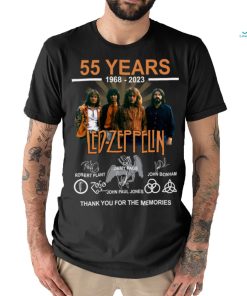 55 Years 1968 – 2023 Led Zeppelin Thank You For The Memories t shirt