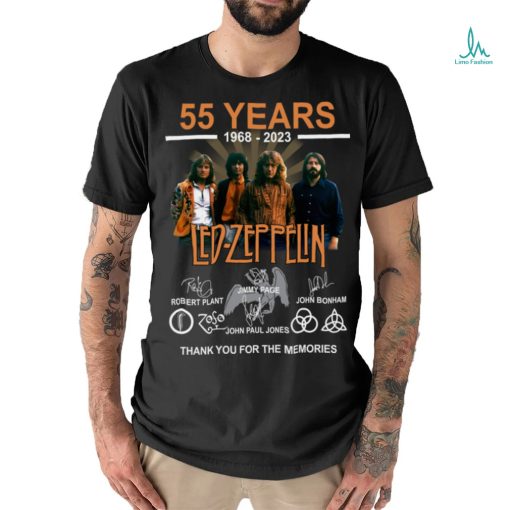 55 Years 1968 – 2023 Led Zeppelin Thank You For The Memories t shirt