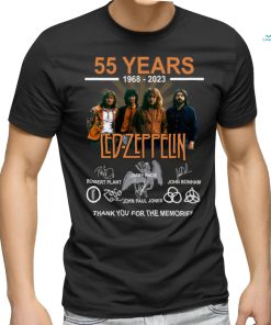 55 Years 1968 – 2023 Led Zeppelin Thank You For The Memories t shirt