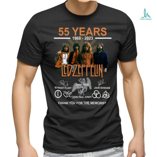 55 Years 1968 – 2023 Led Zeppelin Thank You For The Memories t shirt