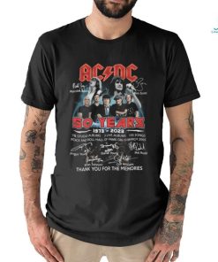 ACDC 50 years 1973 2023 thank you for the memories signatures ACDC shirt