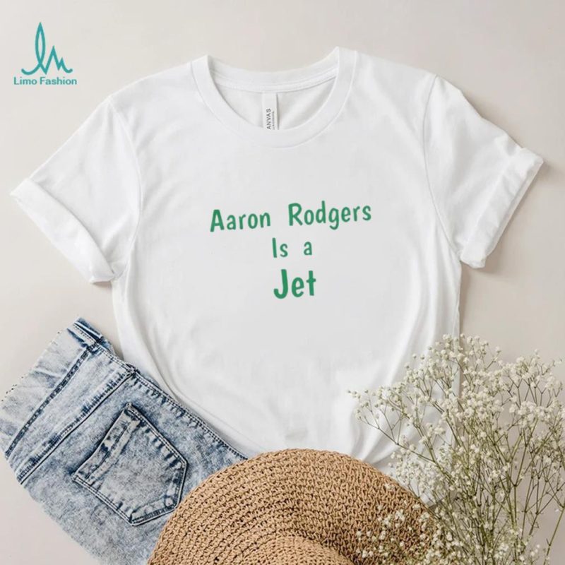 Aaron Rodgers is a Jet shirt