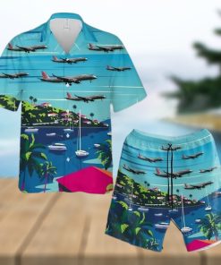 Air Berlin (lgw Luftfahrtgesellschaft Walter) Embraer 190 100lr Short Sleeve Hawaiian Shirt