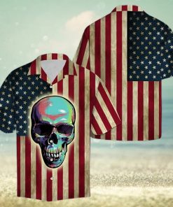 Aloha Shirt Skull American Flag H207018 Hawaiian Shirt