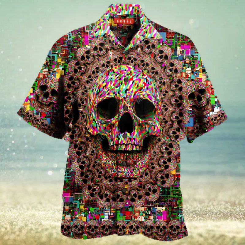 Amazing Smiling Skull Hawaiian Aloha Shirts Unisex Shirt