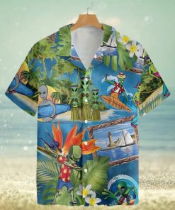 Art Alien Tropical Summer Trending Hawaiian Shirt