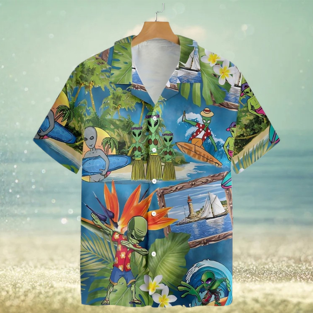 Art Alien Tropical Summer Trending Hawaiian Shirt