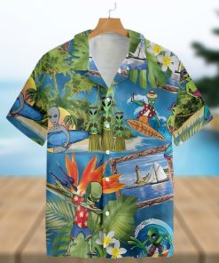 Art Alien Tropical Summer Trending Hawaiian Shirt