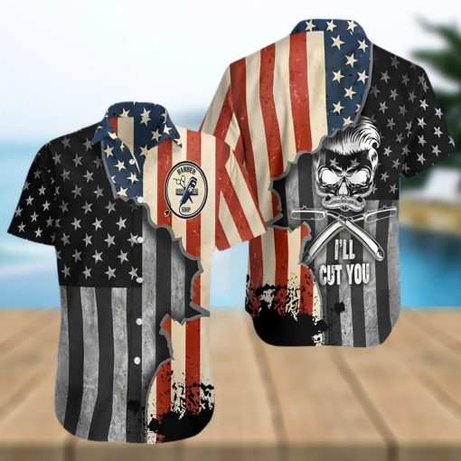 Barber American Flag Hawaiian Shirt