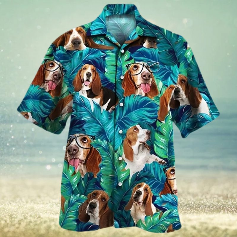 Basset Hound Dog Hawaiian Shirt
