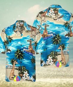 Beach Hawaii Giraffe Hawaiian Shirt