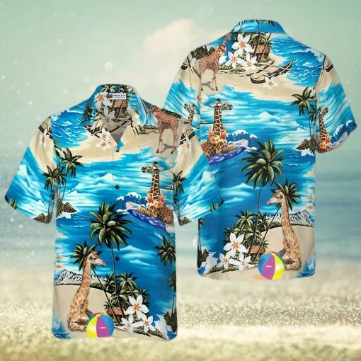 Beach Hawaii Giraffe Hawaiian Shirt