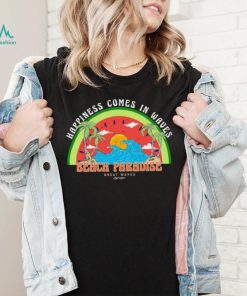 Beach Paradise Sunset Happiness comes in waves logo shirt