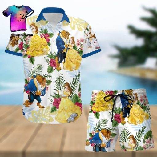 Beauty And The Beast Disney Cartoon Graphics All Over Print Combo Hawaiian Shirt