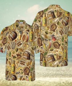 Beer Fest Seamless Pattern Hawaiian Shirt