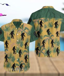 Bigfoot All Over Print Summer Short Sleeve Hawaiian Beach Shirt