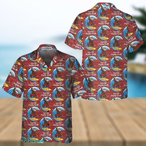 Bigfoot Surfing Christmas Hawaiian Shirt