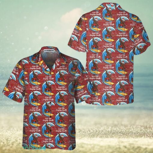 Bigfoot Surfing Christmas Hawaiian Shirt