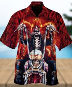 Biker Skull Halloween Hawaiian Shirt