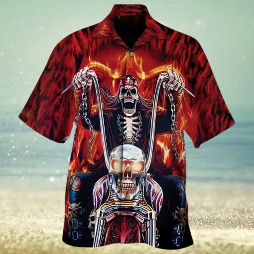 Biker Skull Halloween Hawaiian Shirt