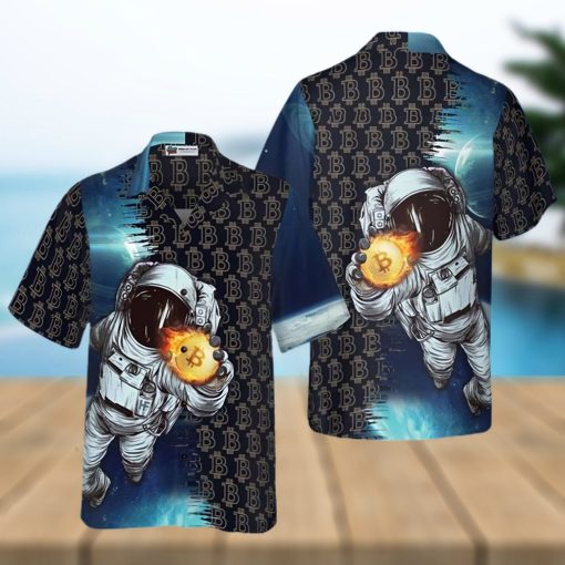 Bitcoin To The Moon Hawaiian Shirt