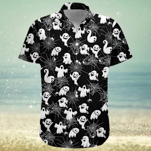 Boo Halloween Spiderweb Happy Halloween Hawaiian Shirt