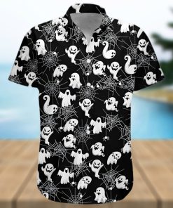 Boo Halloween Spiderweb Happy Halloween Hawaiian Shirt