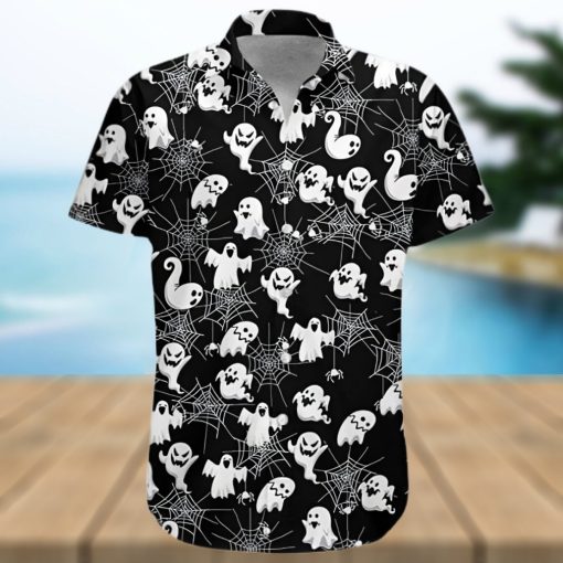 Boo Halloween Spiderweb Happy Halloween Hawaiian Shirt