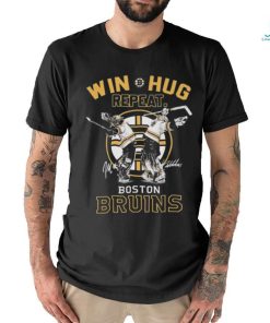 Boston Bruins win hug repeat signatures 2023 shirt