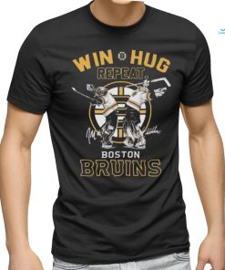 Boston Bruins win hug repeat signatures 2023 shirt