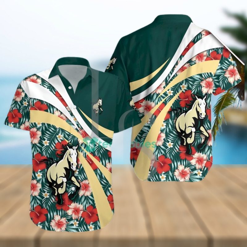 Cal Poly Mustangs NCAA Hibiscus Tropical Flower Hawaiian Shirt