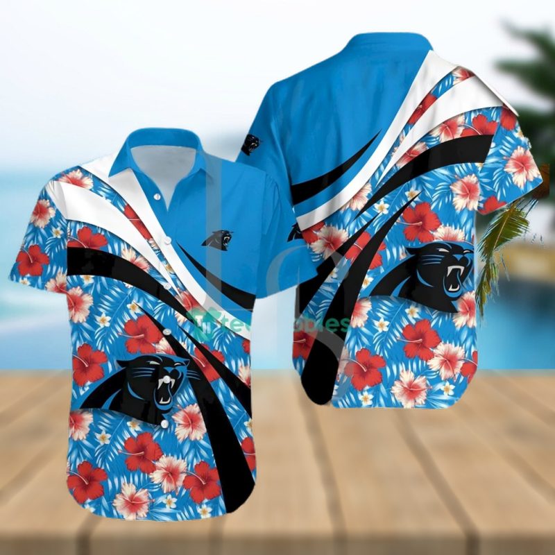 Carolina Panthers NFL Hibiscus Tropical Flower Hawaiian Shirt