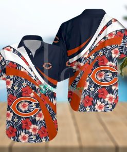 Chicago Bears NFL Hibiscus Tropical Flower Hawaiian Shirt