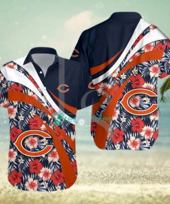 Chicago Bears NFL Hibiscus Tropical Flower Hawaiian Shirt