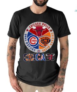 Chicago bulls chicago bears and Chicago Cubs logo teams new design 2023 t shirt