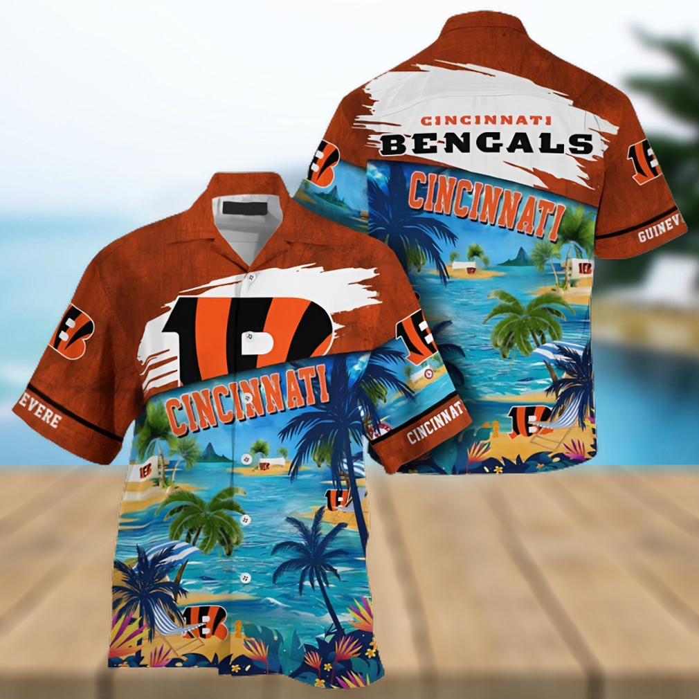 Cincinnati Bengals Hibiscus Flower Orange Summer Beach Hawaiian Shirt -  Limotees