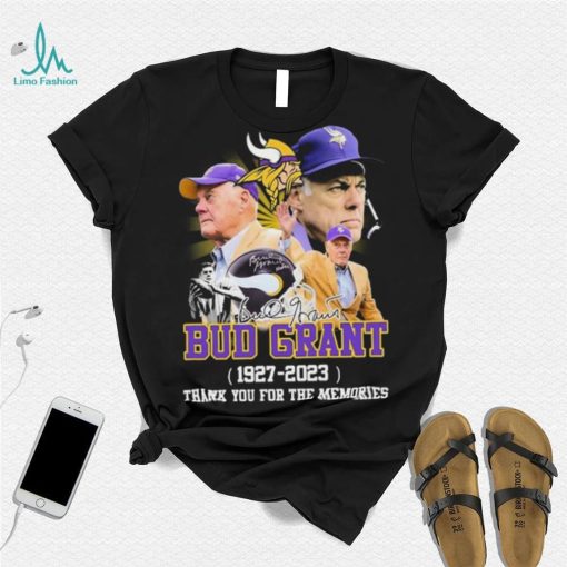 Coach Bud Grant 1927 2023 Thank You For The Memories Signatures Shirt