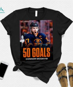 Connor McDavid Edmonton Oilers 50 goals season shirt