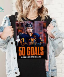 Connor McDavid Edmonton Oilers 50 goals season shirt