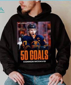 Connor McDavid Edmonton Oilers 50 goals season shirt