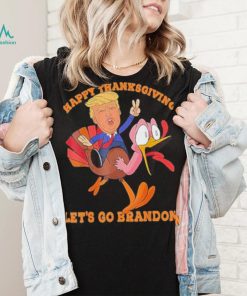Donald Trump Ride Turkey Happy Thanksgiving Let’s Go Brandon T Shirt