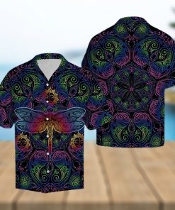Dragonfly Dark Type Hawaiian Summer Beach Shirt