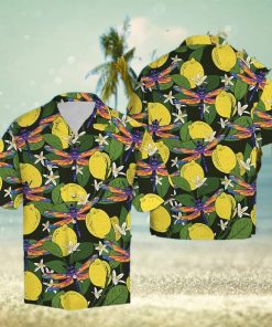 Dragonfly Lemons Hawaiian Summer Beach Shirt